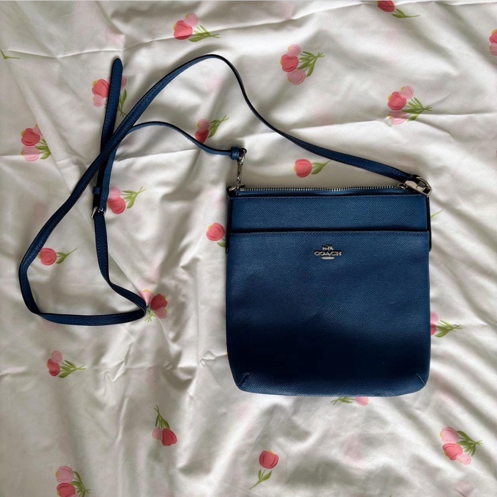 Coach Blue Crossbody Bag with Adjustable Strap